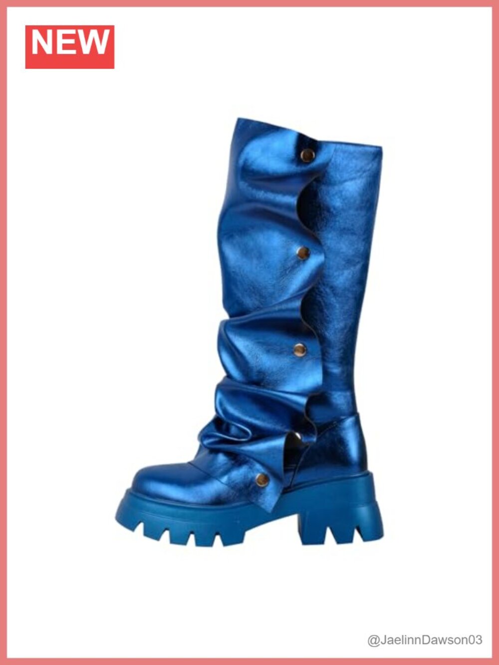 Women's Platform Slouchy Fold Over Mid Calf Boots Block Heel Round Toe Pull On